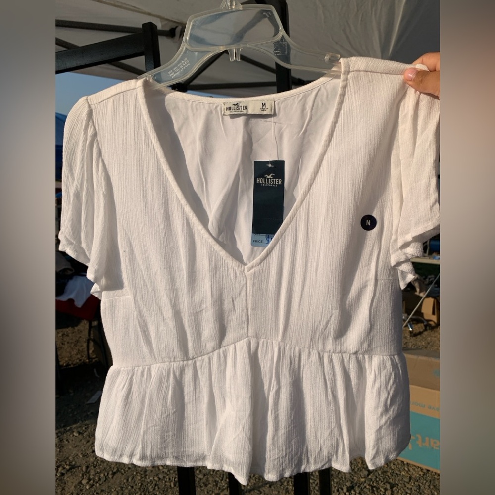 Hollister Cream V-Neck Dress